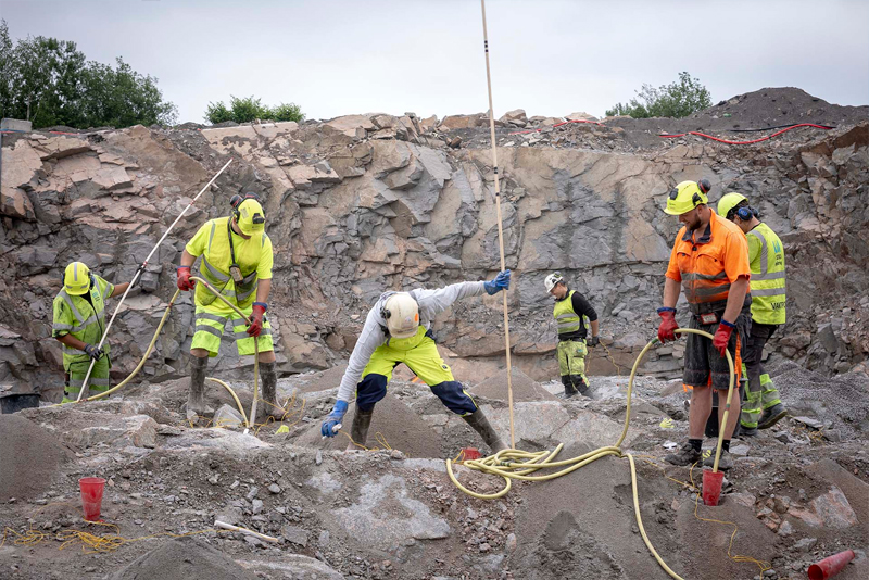 Arbete innan losshållning